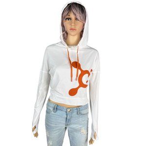 orange theory cropped hooded | trending